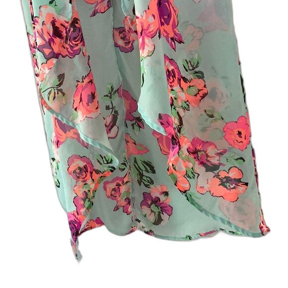 OCEAN PACIFIC OP Kimono Coverup Floral Multicolored Womens Medium - Picture 5 of 13